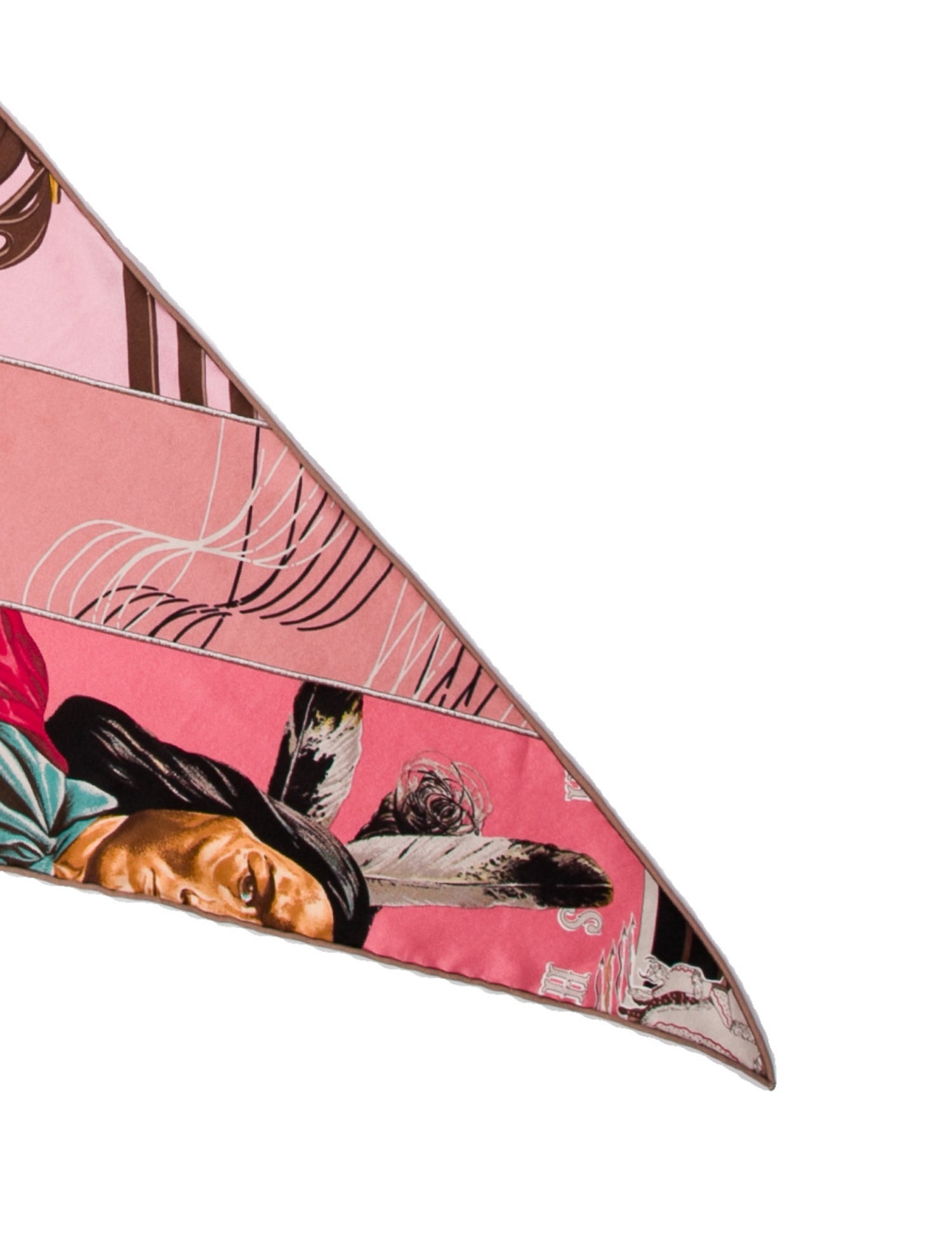 Hermès Carré En Carrés Silk Triangle Scarf