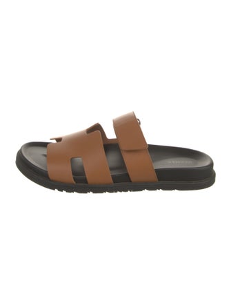 Hermès Chypre Leather Slides