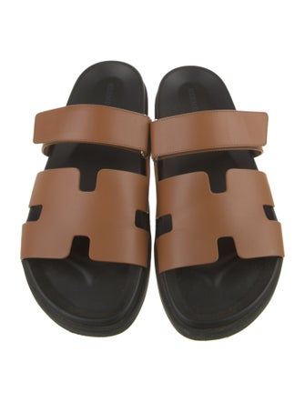 Hermès Chypre Leather Slides