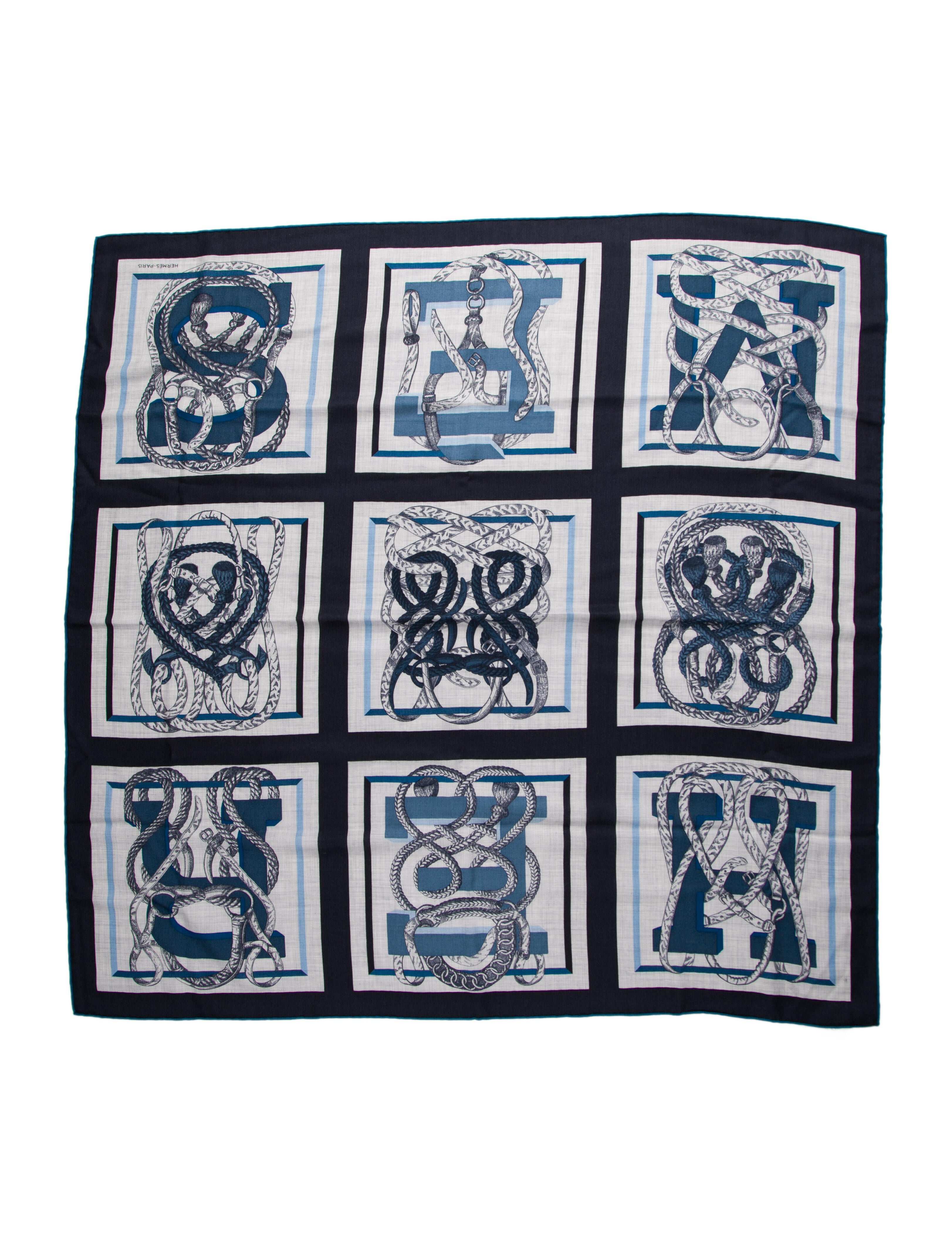 Hermès Entrelace 100cm Cashmere Scarf