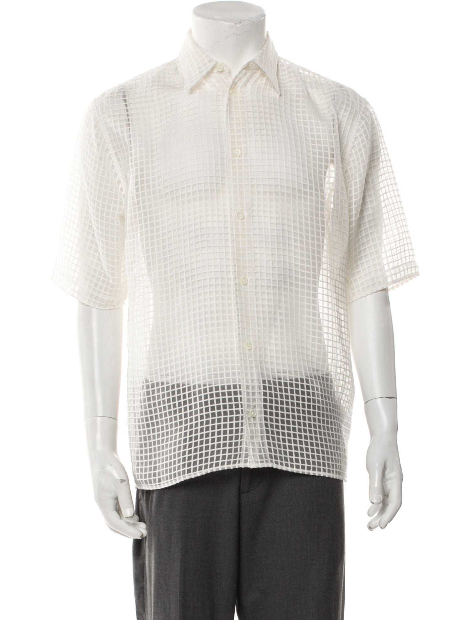 Hermès Plaid Print Short Sleeve Shirt