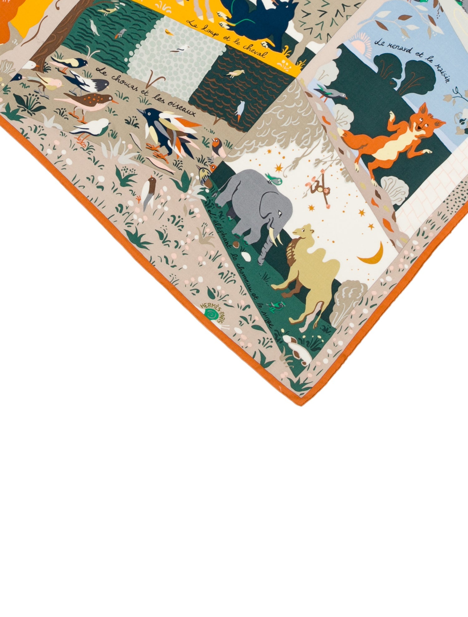 Hermès Le Livre d'Esope Cashmere Shawl