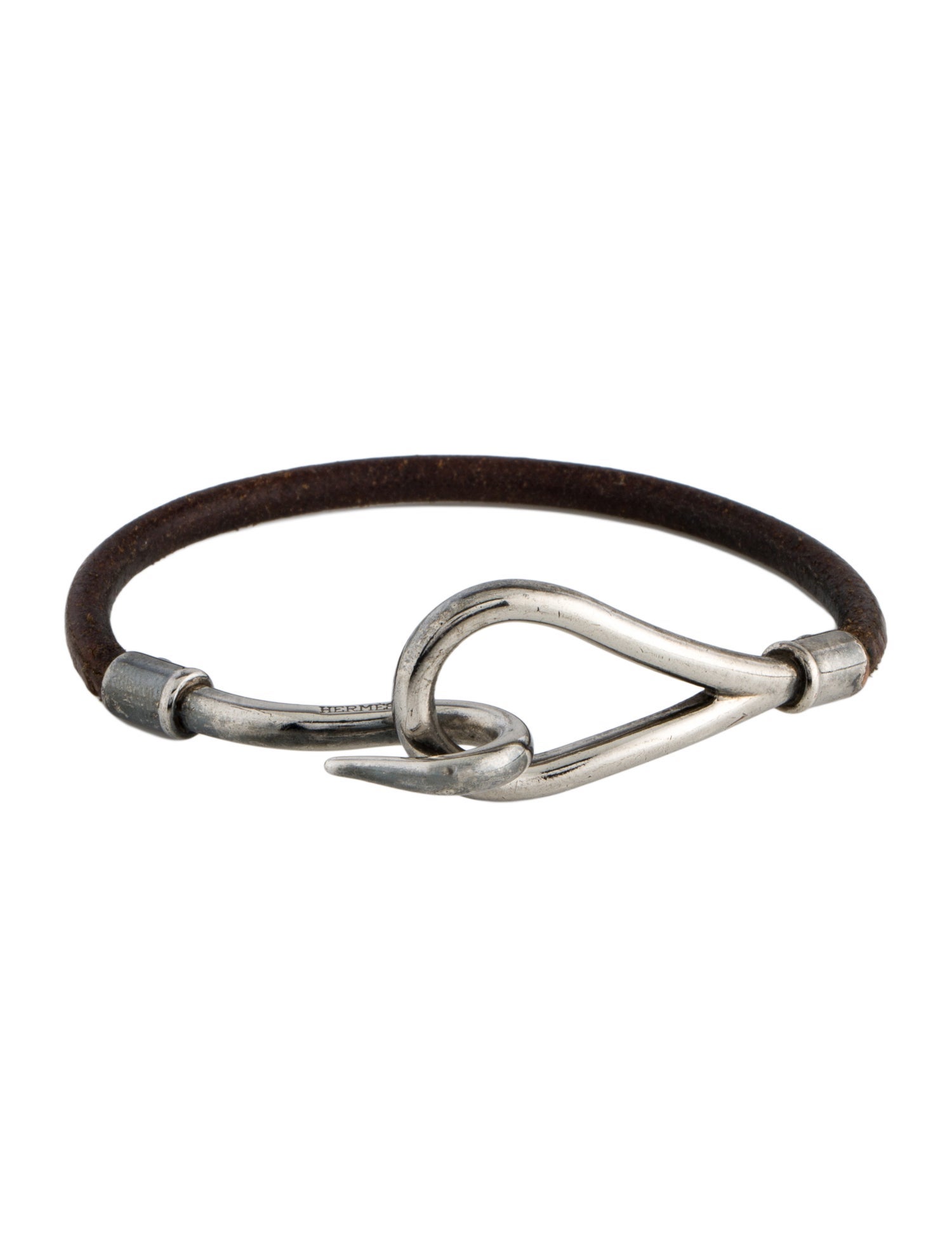Hermès Leather Jumbo Hook Bracelet