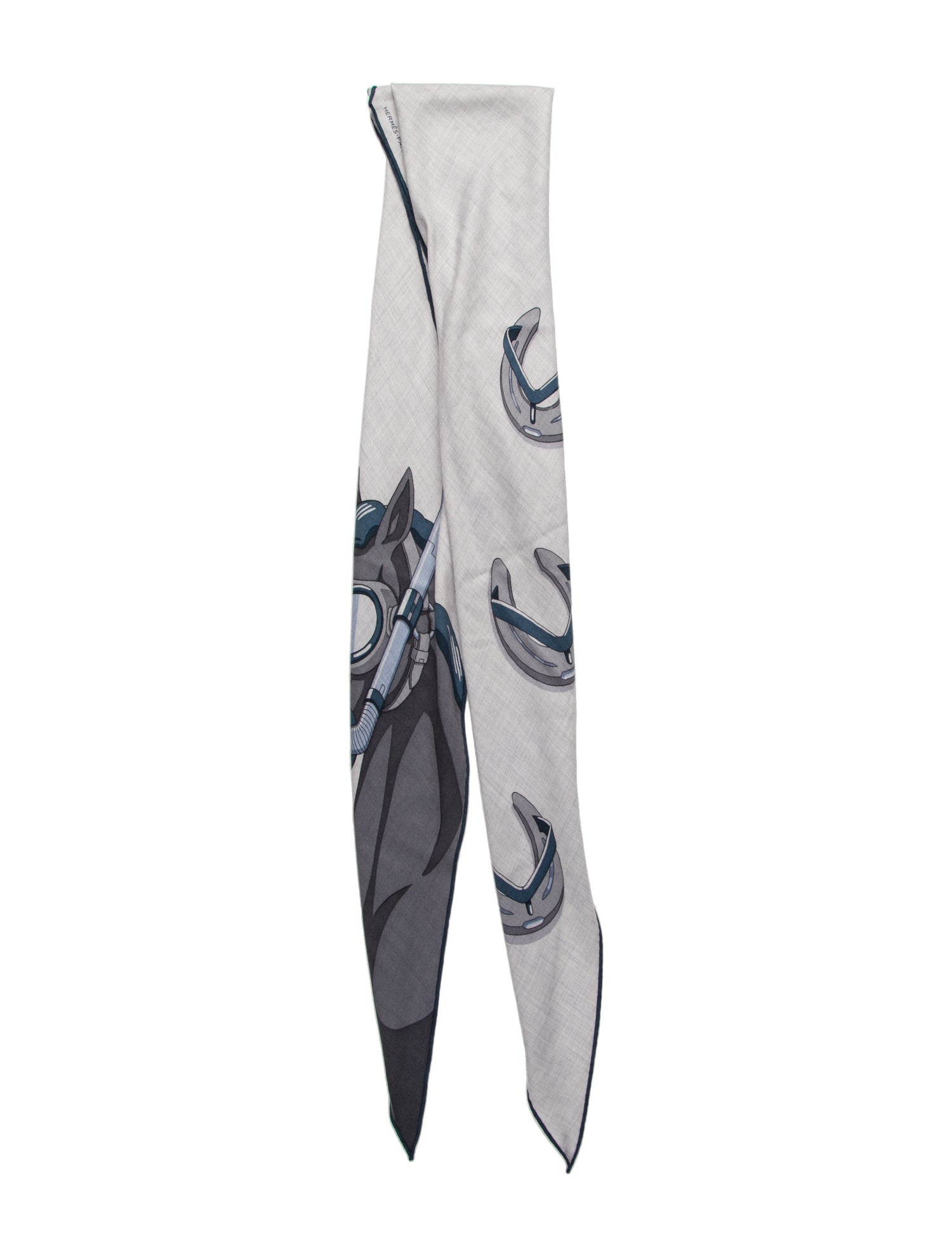 Hermès Bain de Minuit losange Cashmere Triangle Scarf