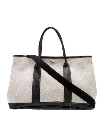 Hermès Handle Bags Toile & Buffalo Garden Party 30 30cm