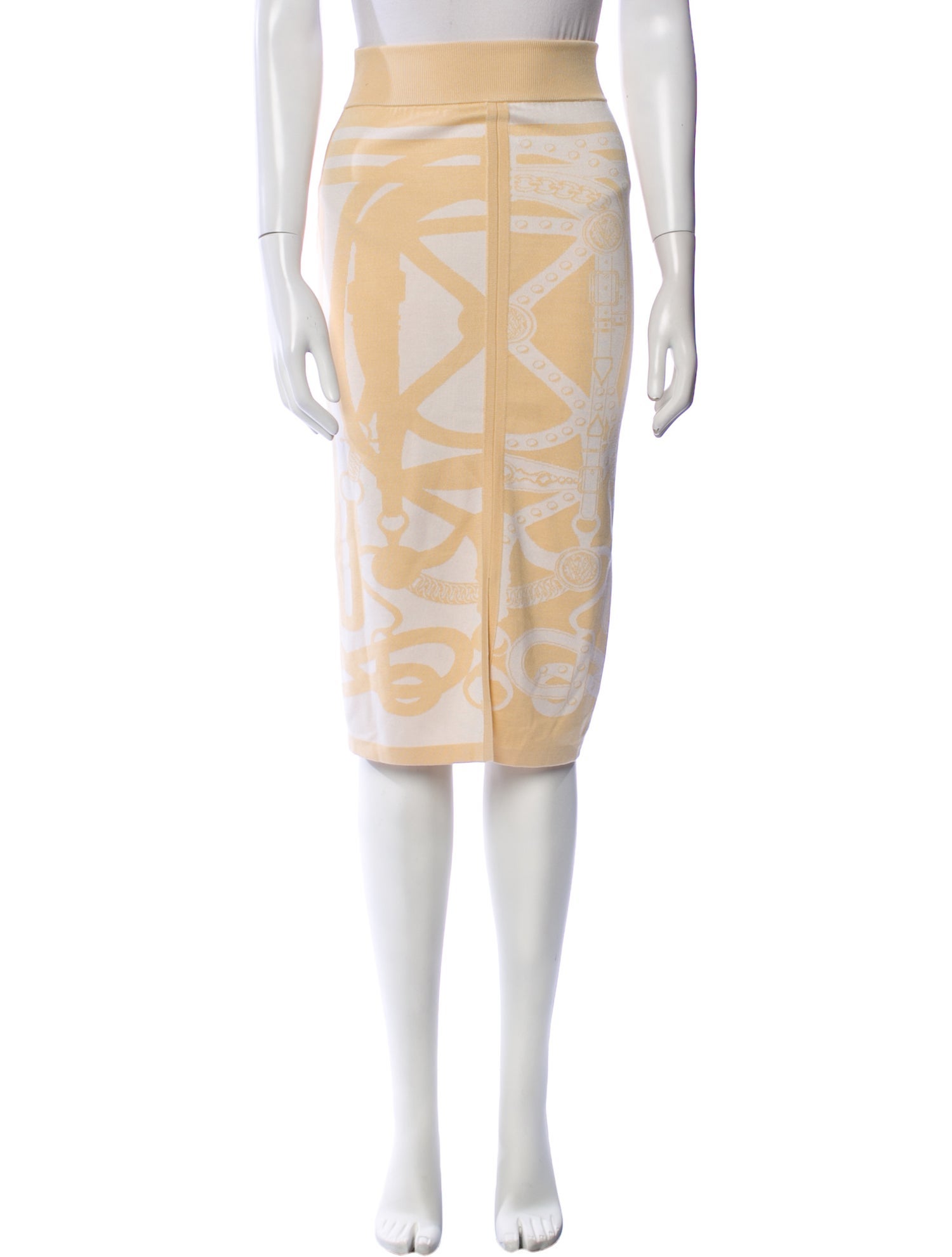 Hermès Silk Knee-Length Skirt