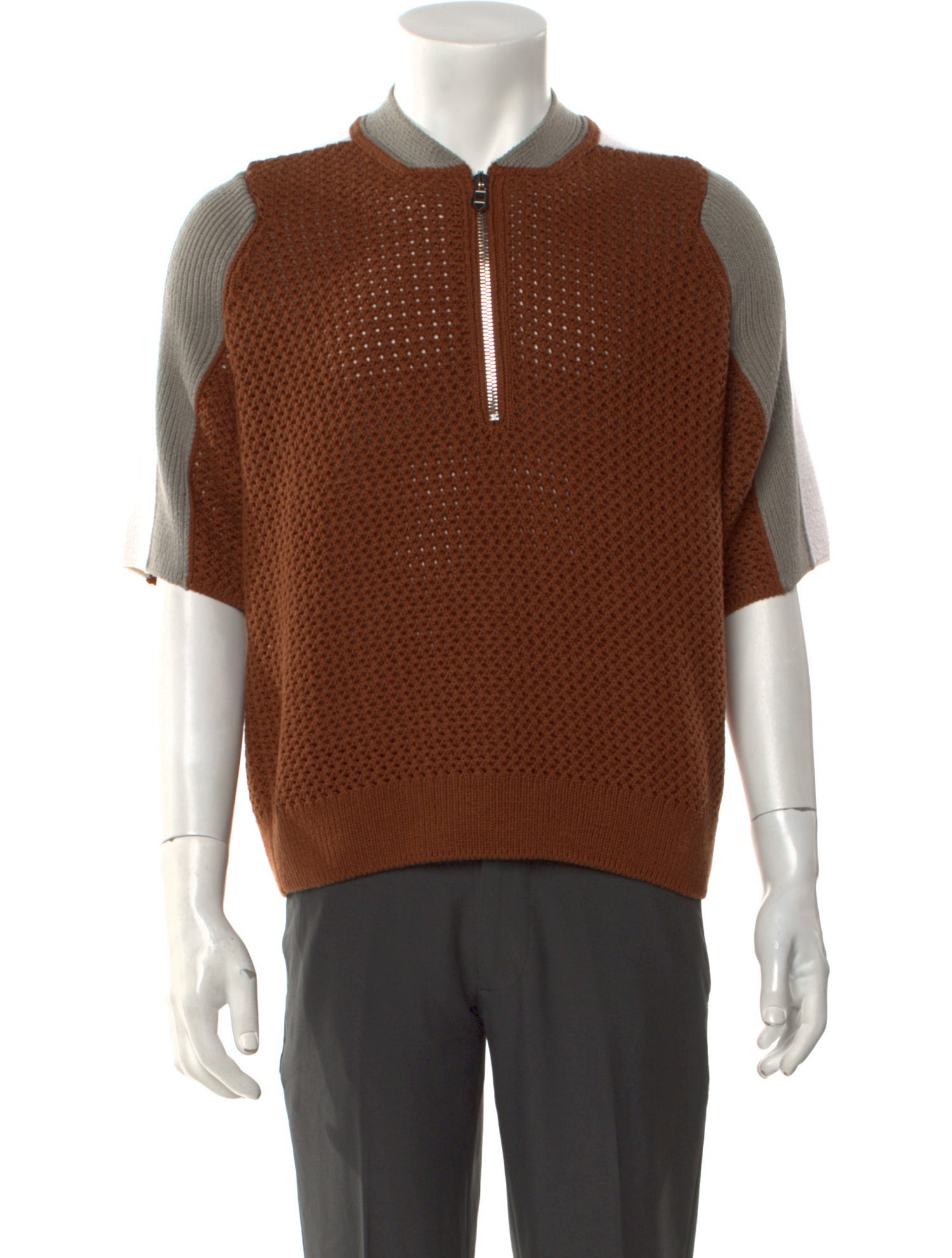 Hermès Collar Short Sleeve Polo Sweater
