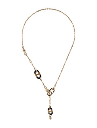 Hermès Horn & Lacquer Sur Mer Lariat Necklace