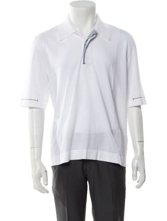 Hermès Collar Three-Quarter Sleeve Polo Sweater