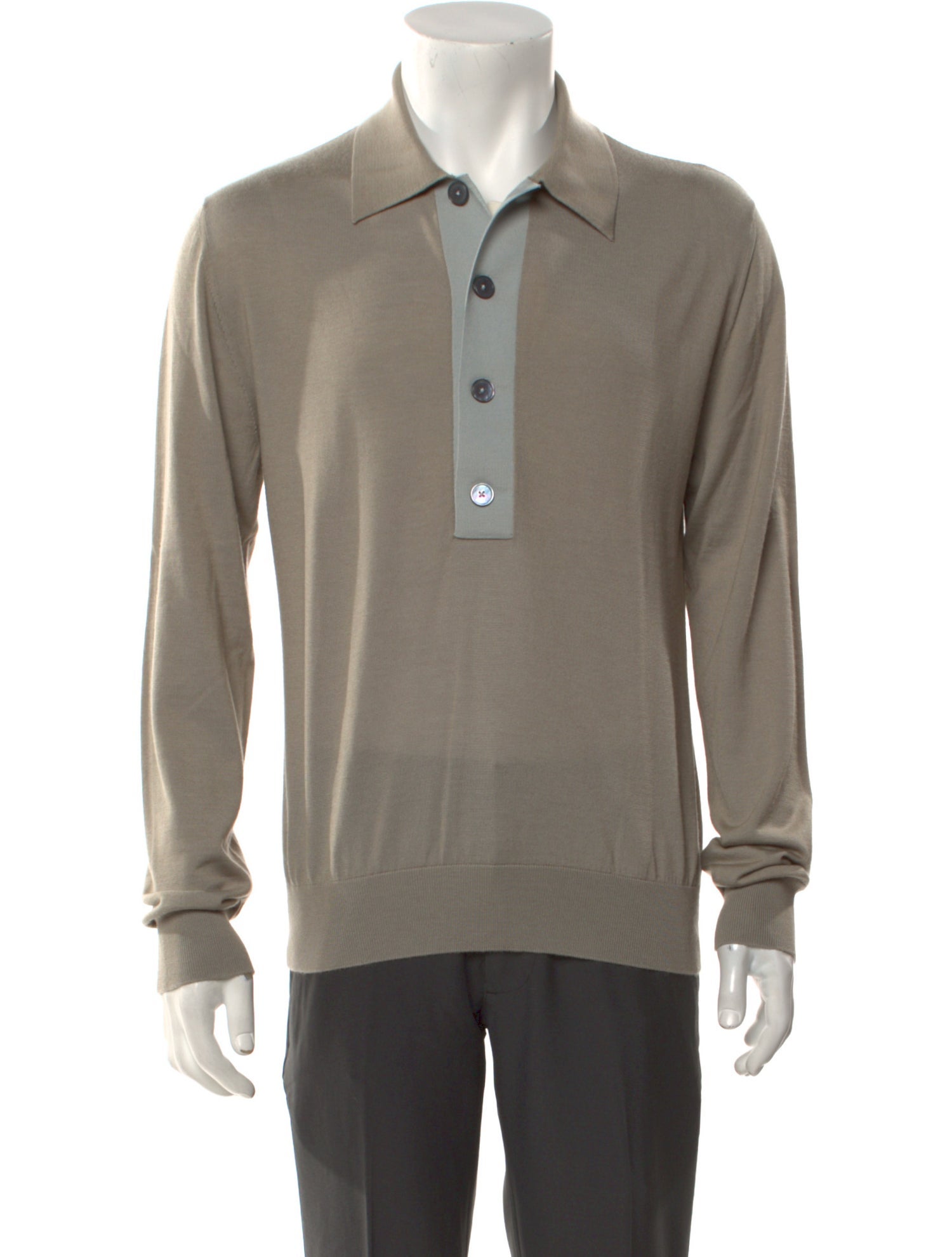 Hermès Cashmere Collar Polo Sweater