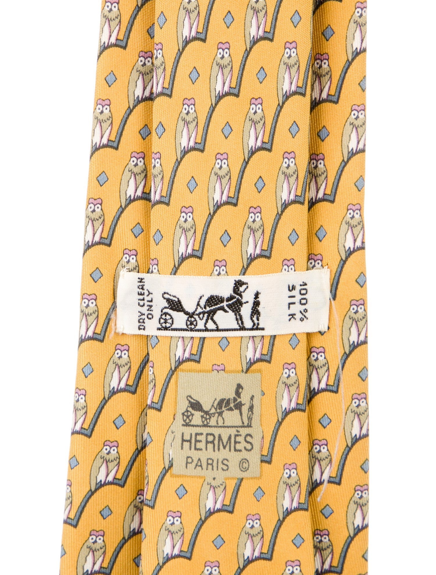 Hermès Silk Printed Tie