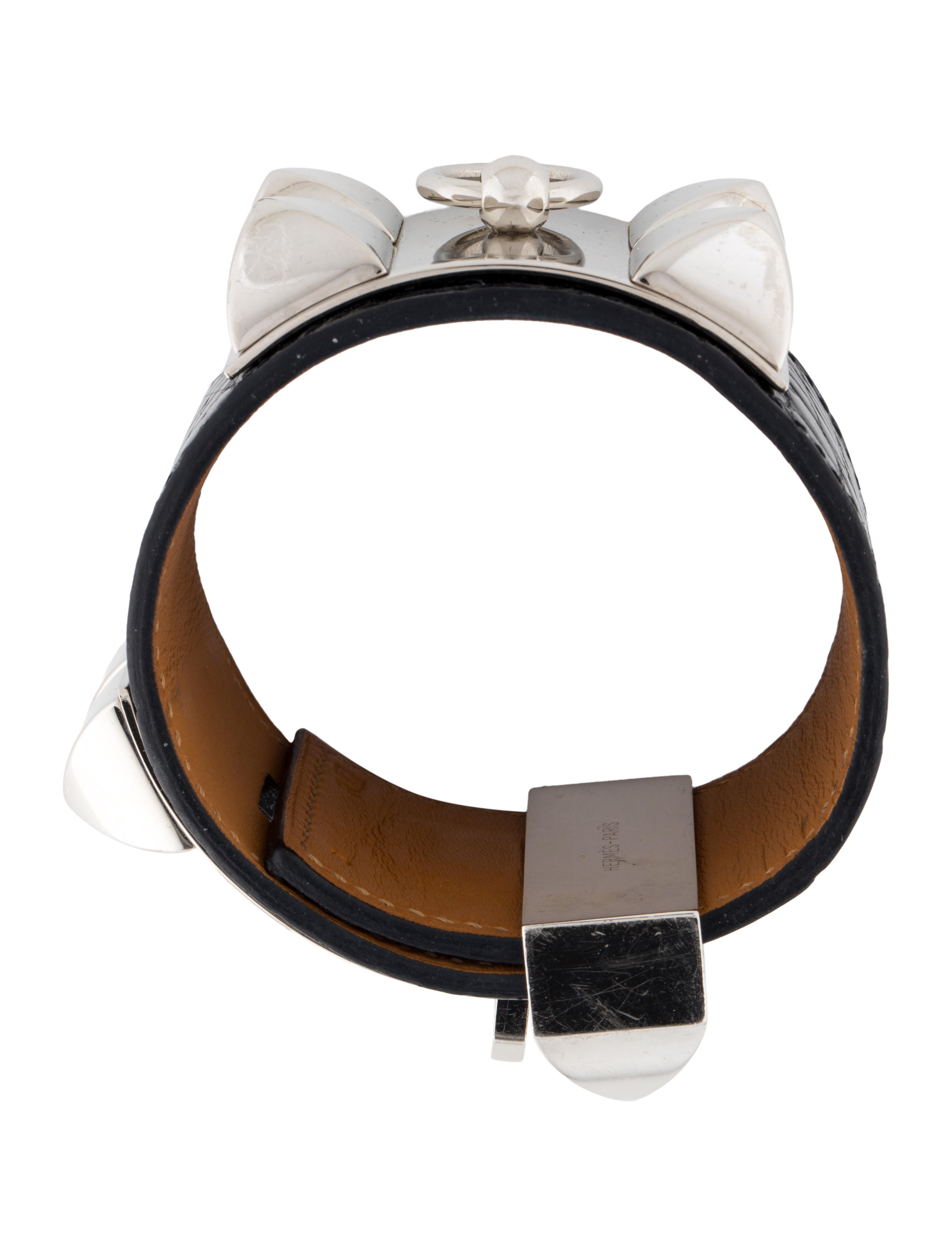 Hermès Alligator Leather Collier De Chien Wrap Bracelet