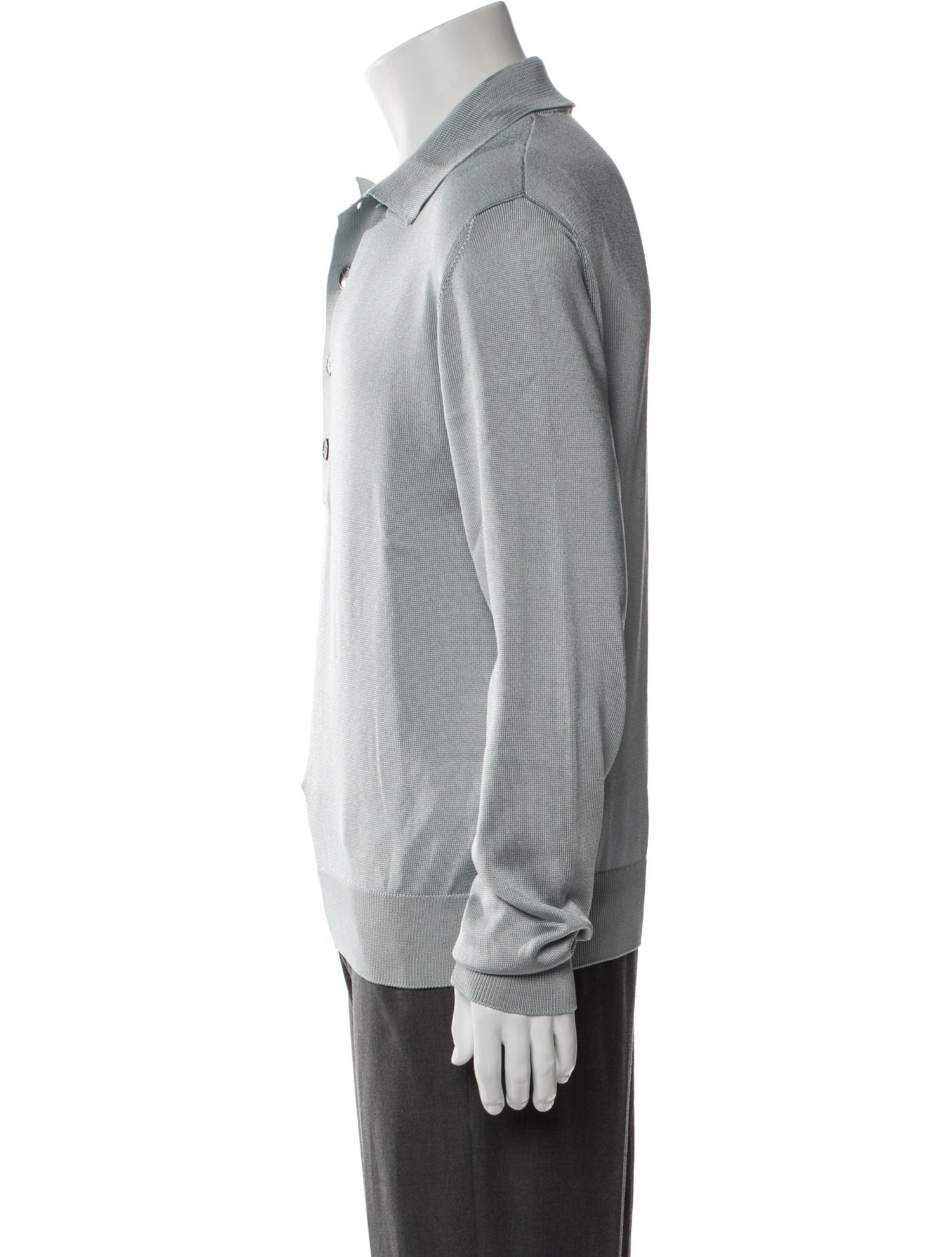 Hermès Silk Collar Polo Sweater