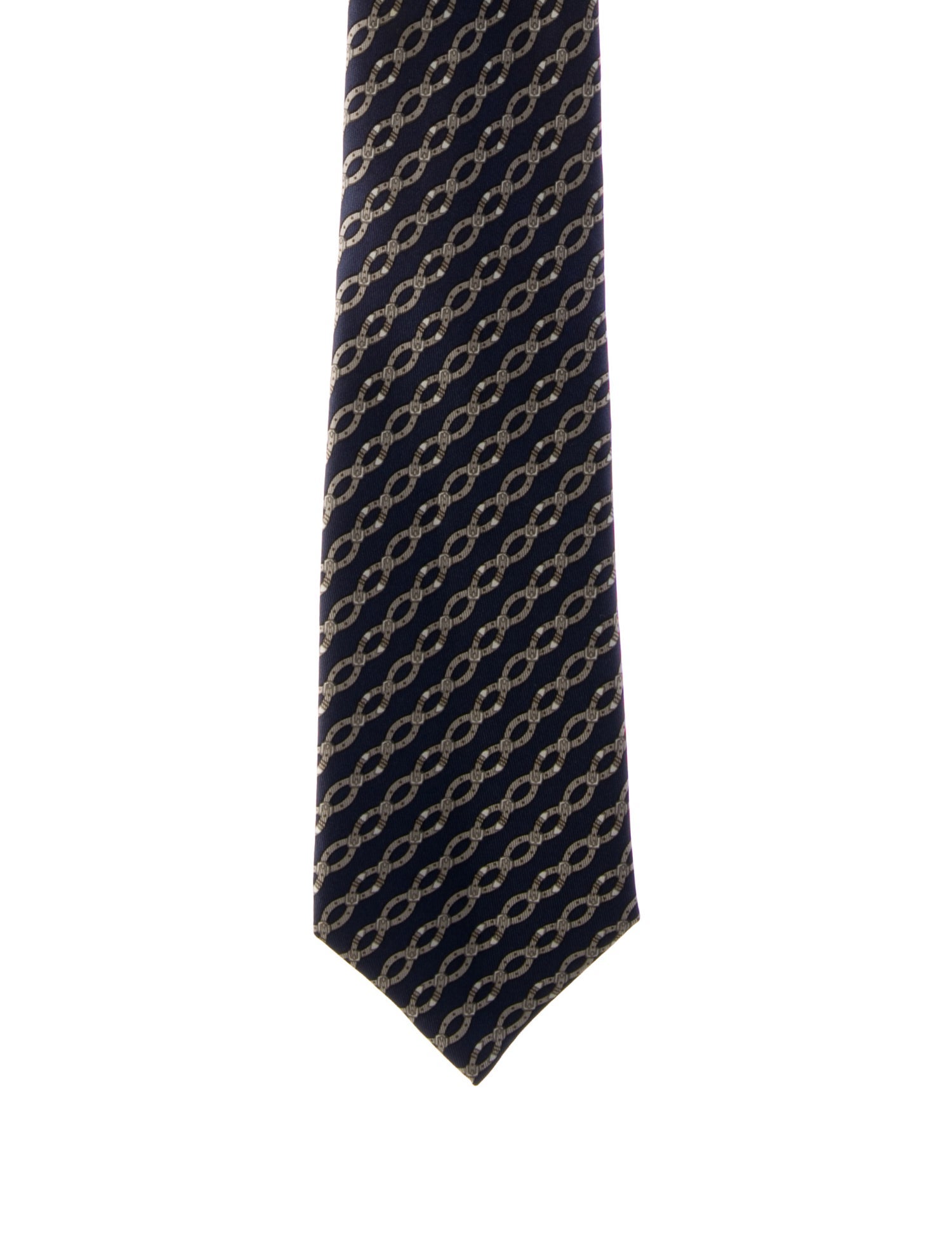 Hermès Pattern Print Silk Tie