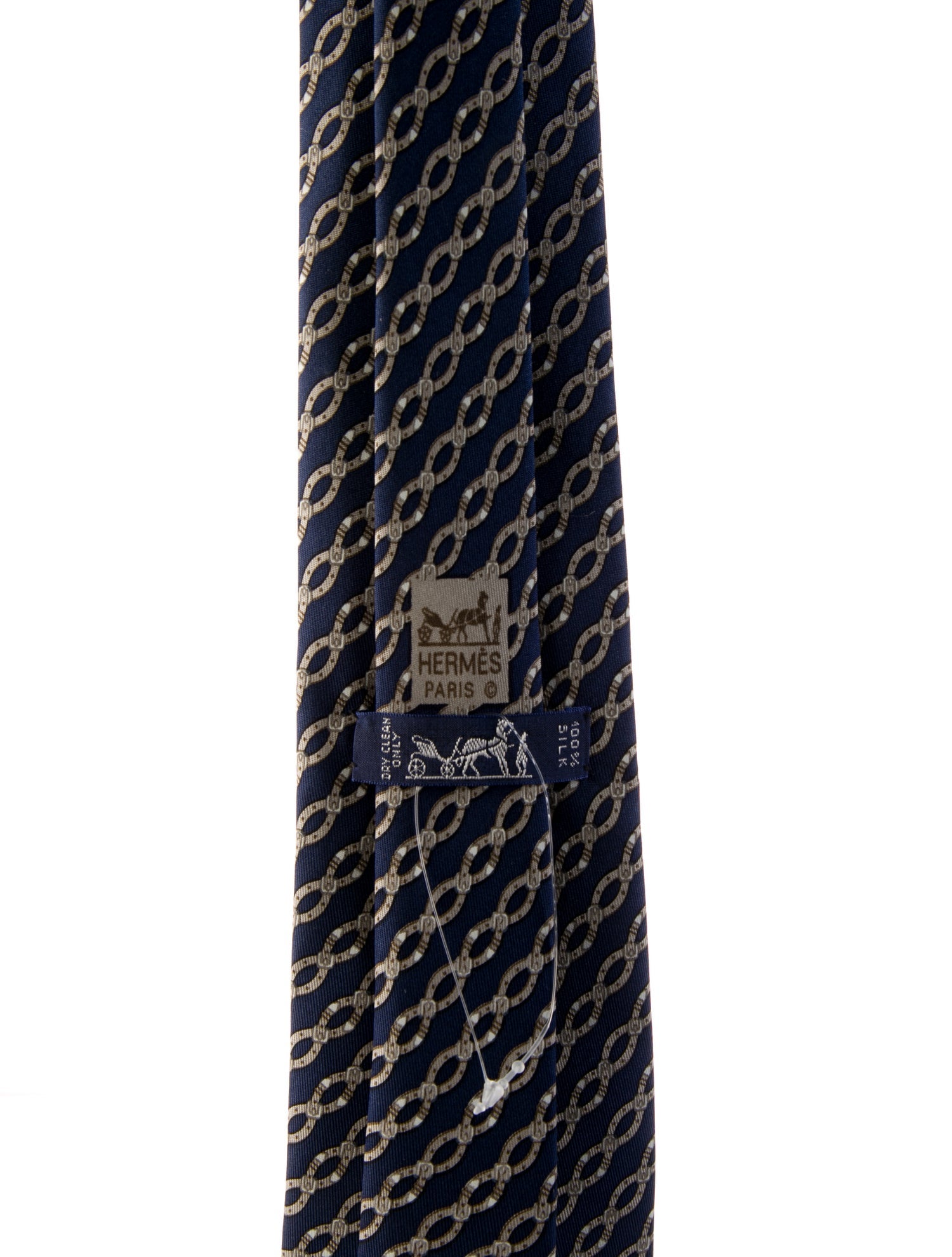 Hermès Pattern Print Silk Tie