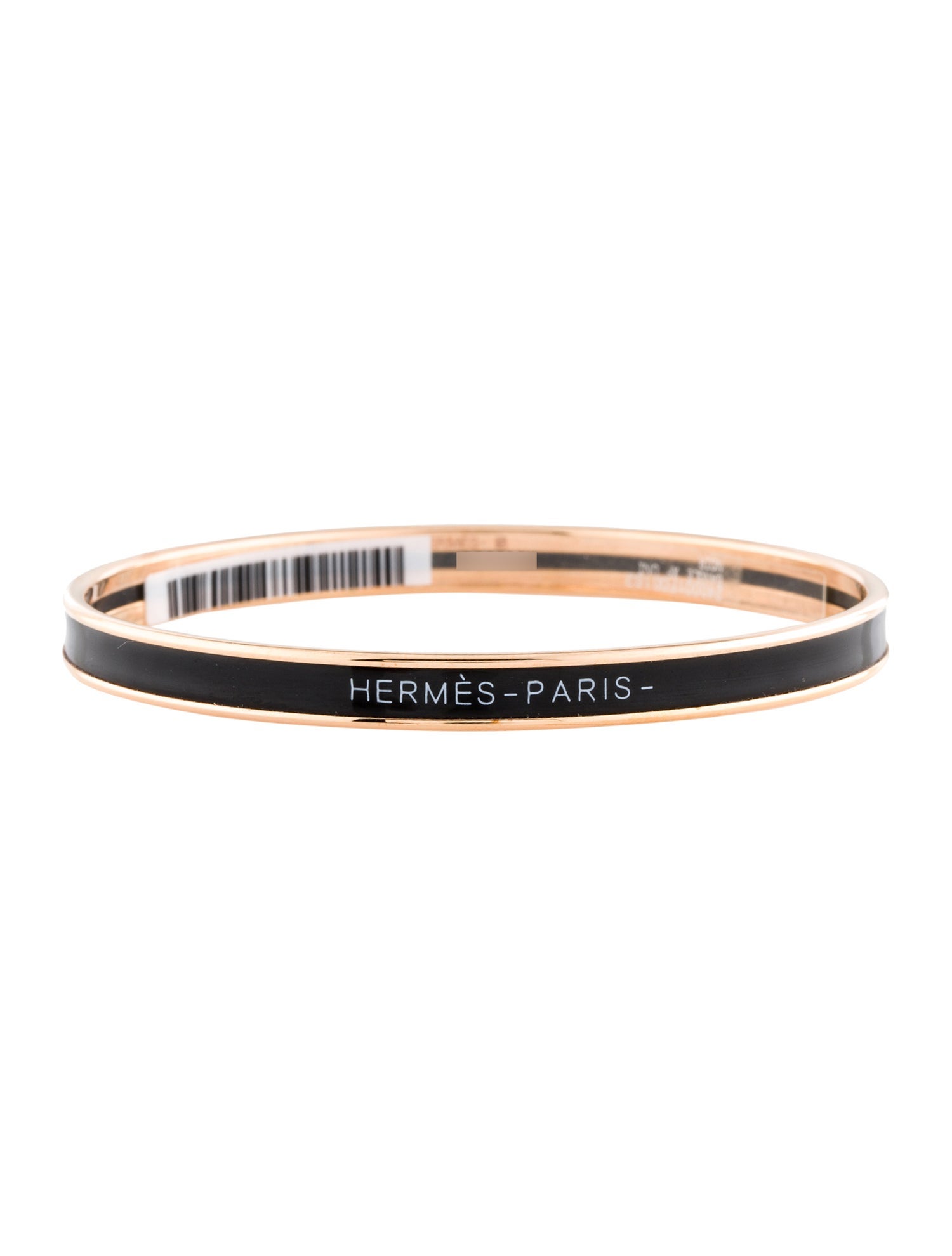 Hermès Extra Narrow Uni Enamel Bangle Bracelet