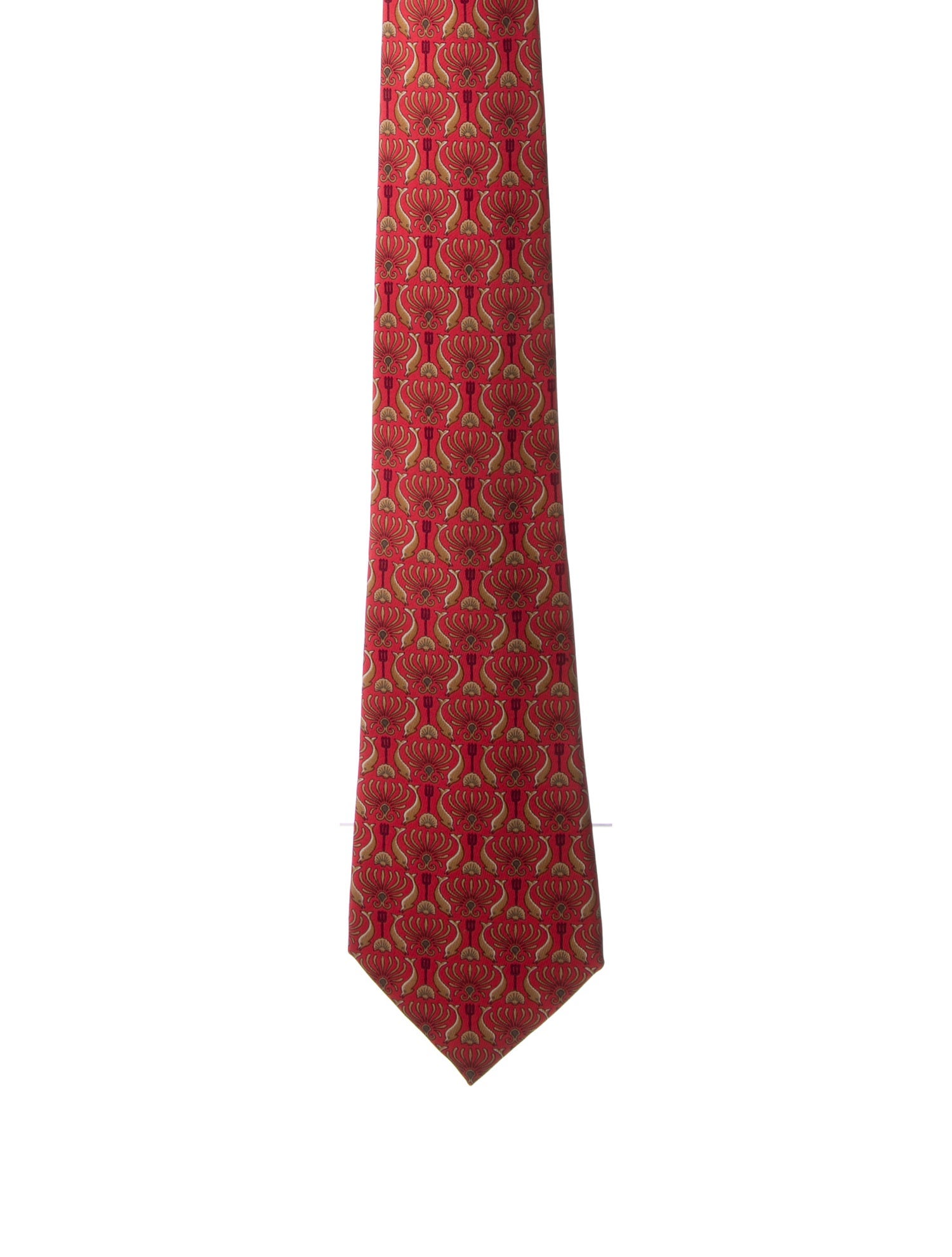 Hermès pattern silk tie