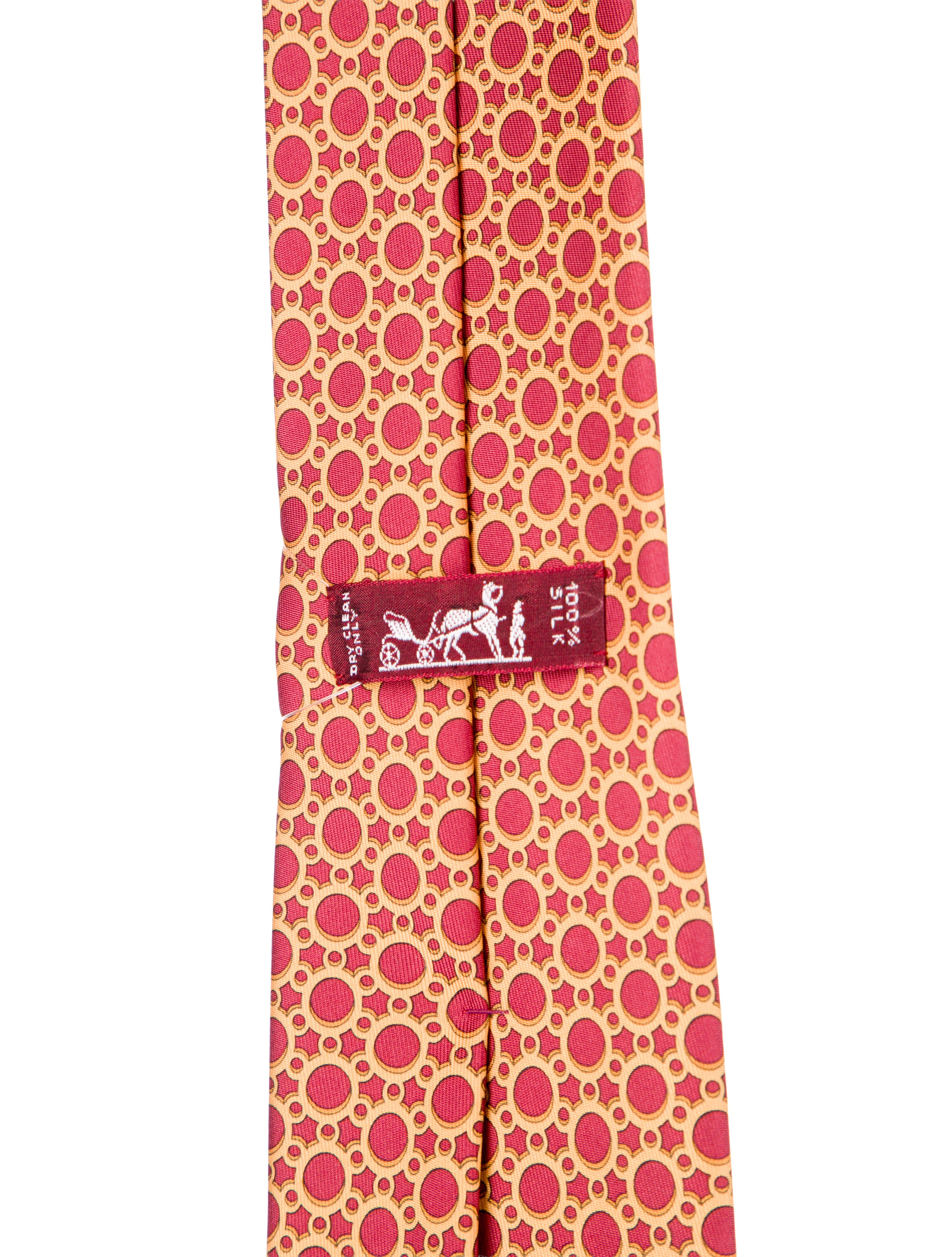 Hermès pattern silk tie