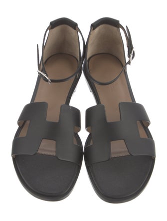 Hermès Santorini H Logo Slingback Sandals