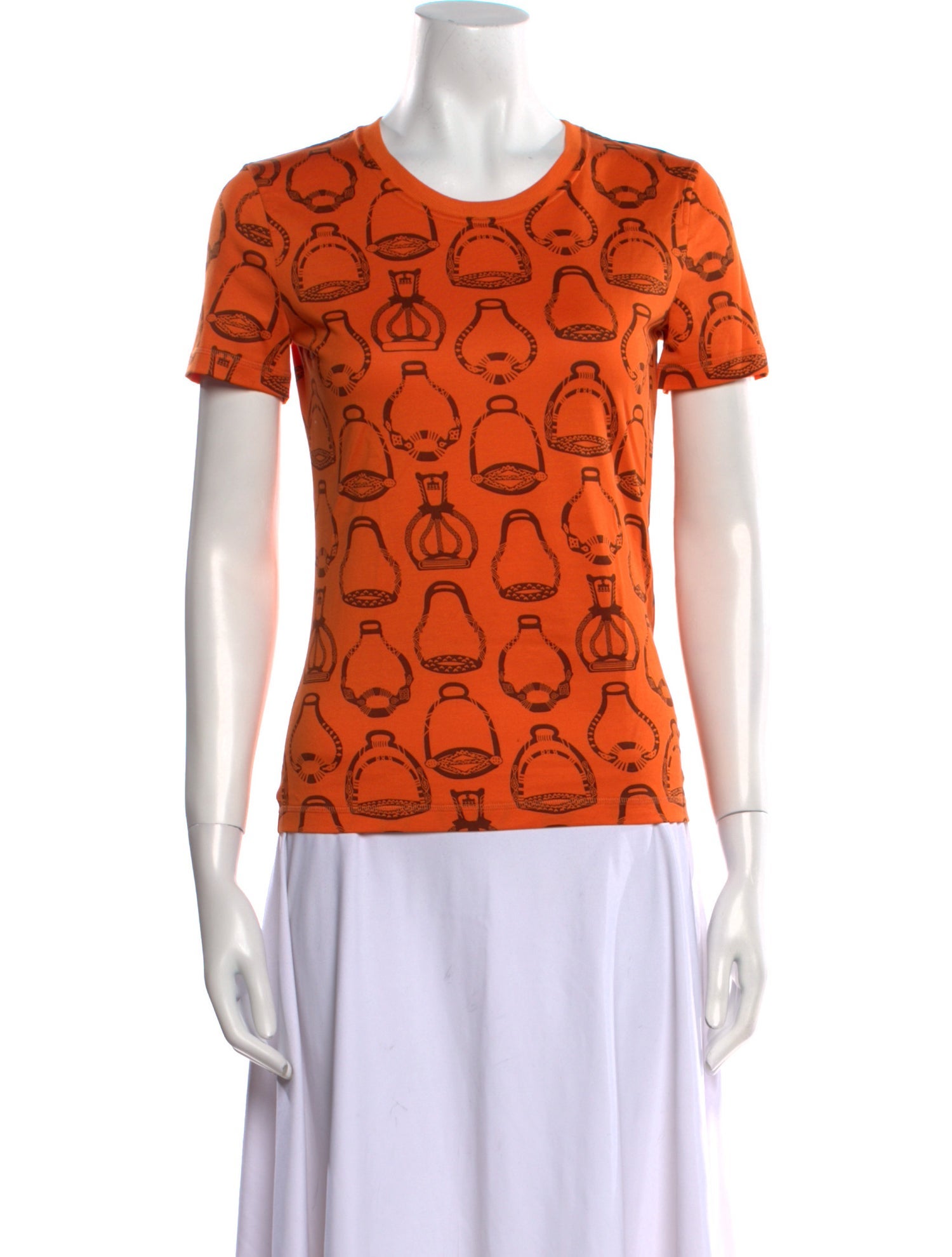 Hermès Printed Crew Neck T-Shirt