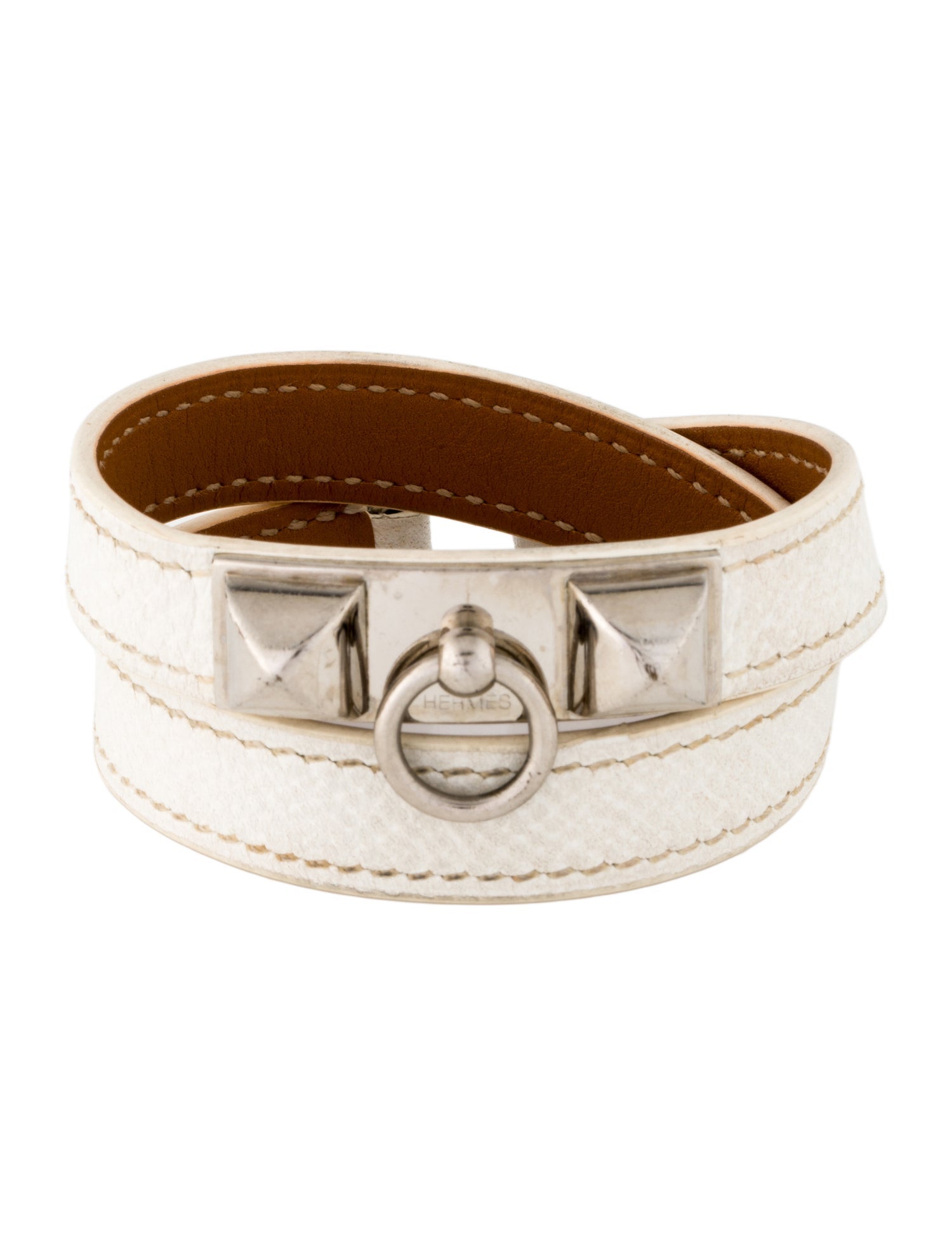 Hermès Leather Rivale Double Tour Wrap Bracelet