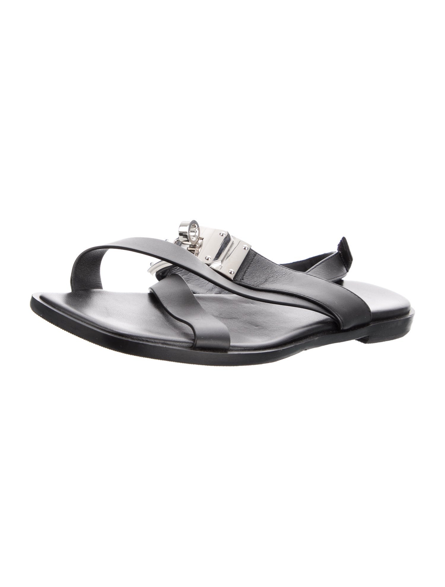 Hermès Ines Leather Slingback Sandals