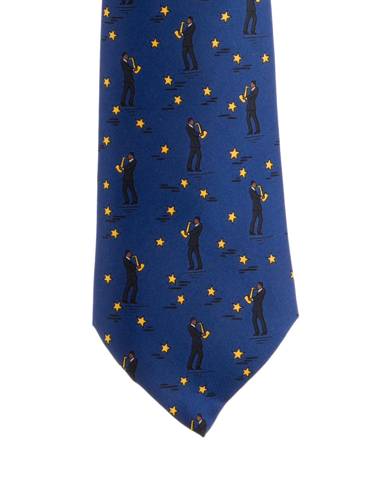 Hermès Pattern Print Silk Tie