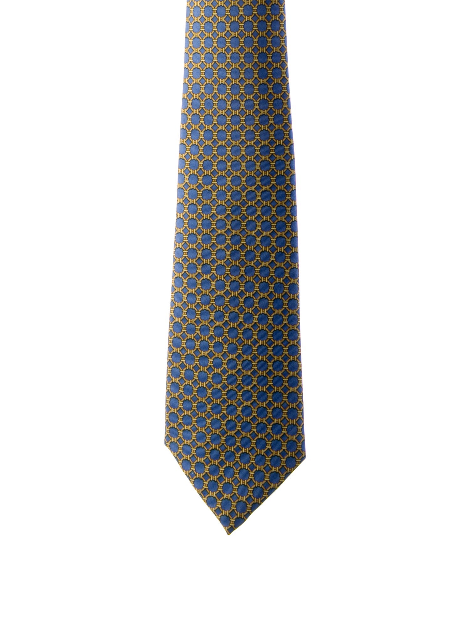 Hermès Pattern Print Silk Tie