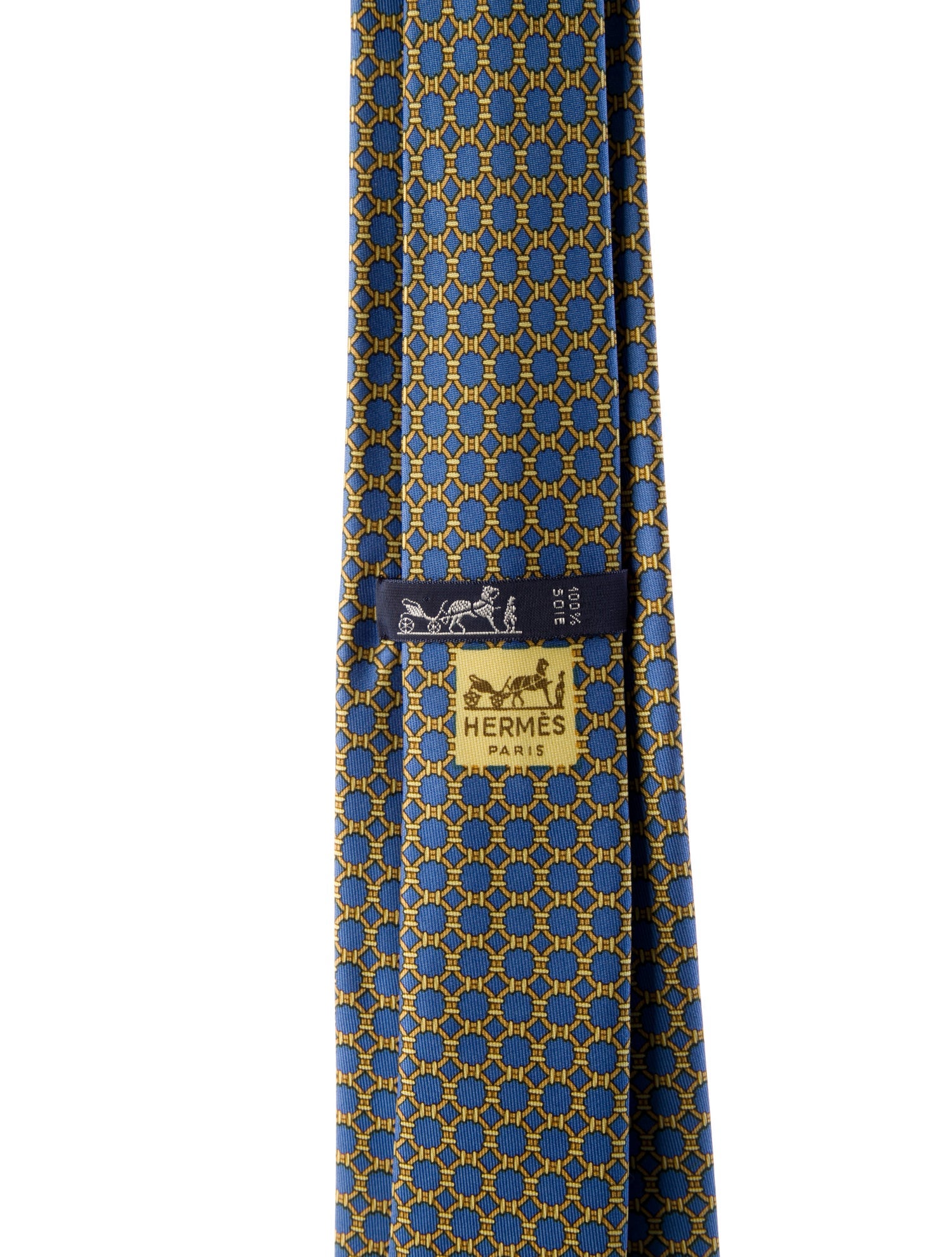 Hermès Pattern Print Silk Tie