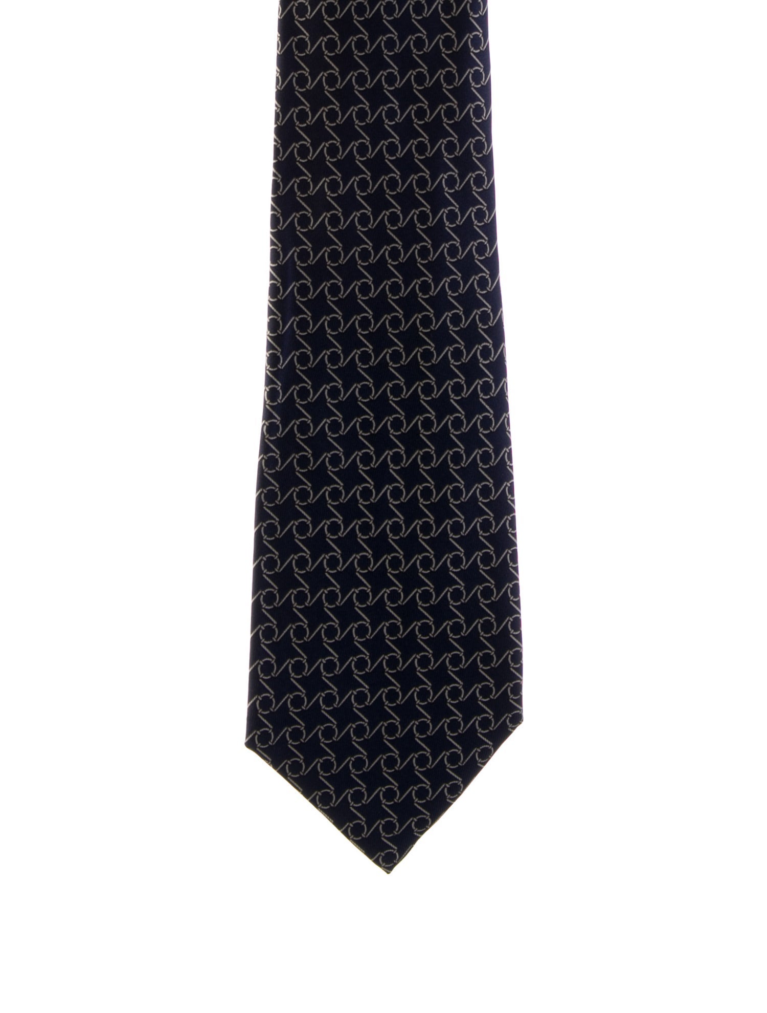 Hermès Silk Pattern Print Tie