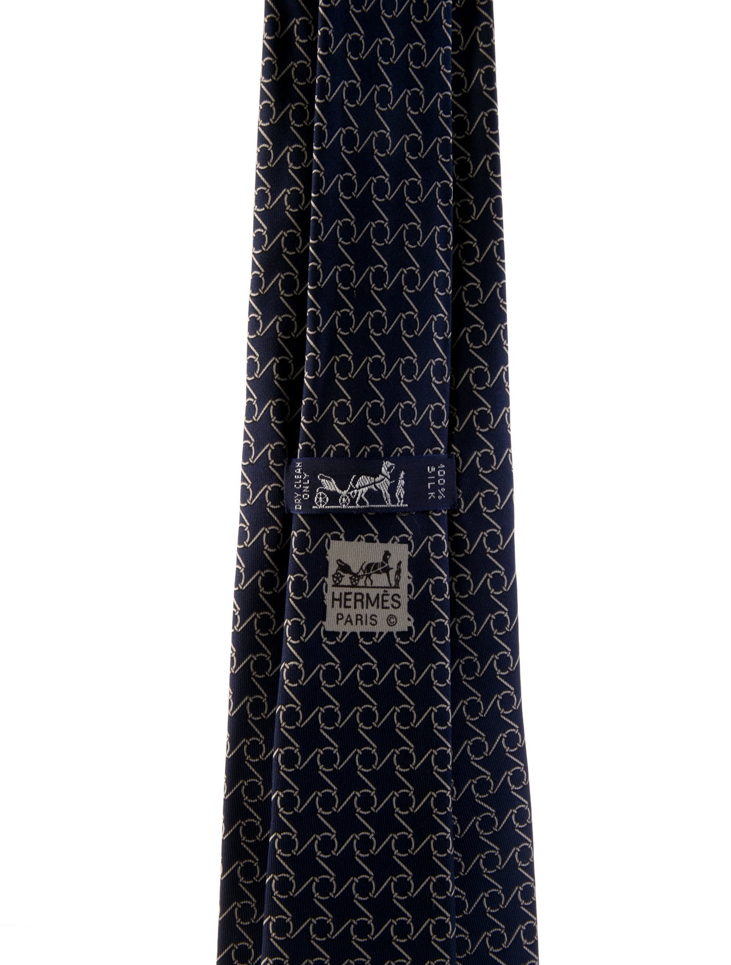 Hermès Silk Pattern Print Tie