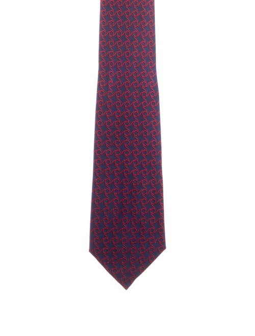 Hermès Silk Pattern Print Tie