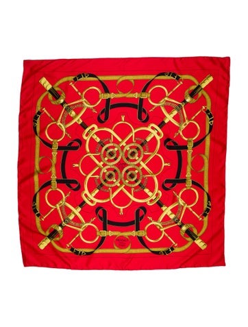 Hermès Scarves and Shawls Eperon D'Or Silk Scarf 90cm