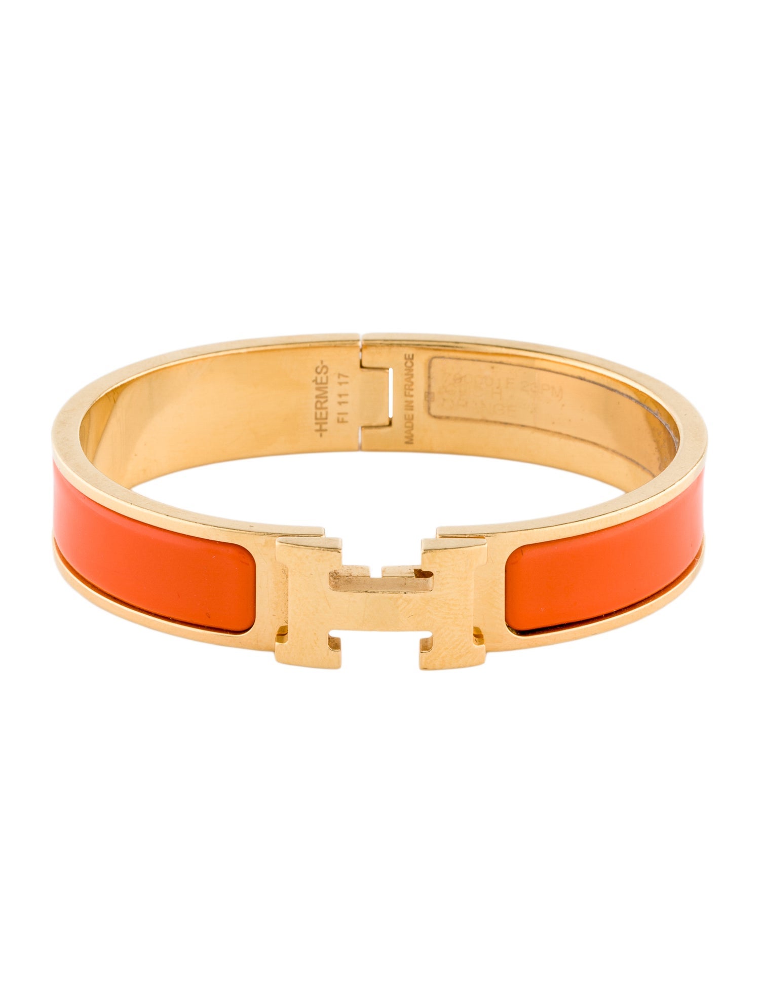 Hermès Enamel Clic H Bangle Bracelet