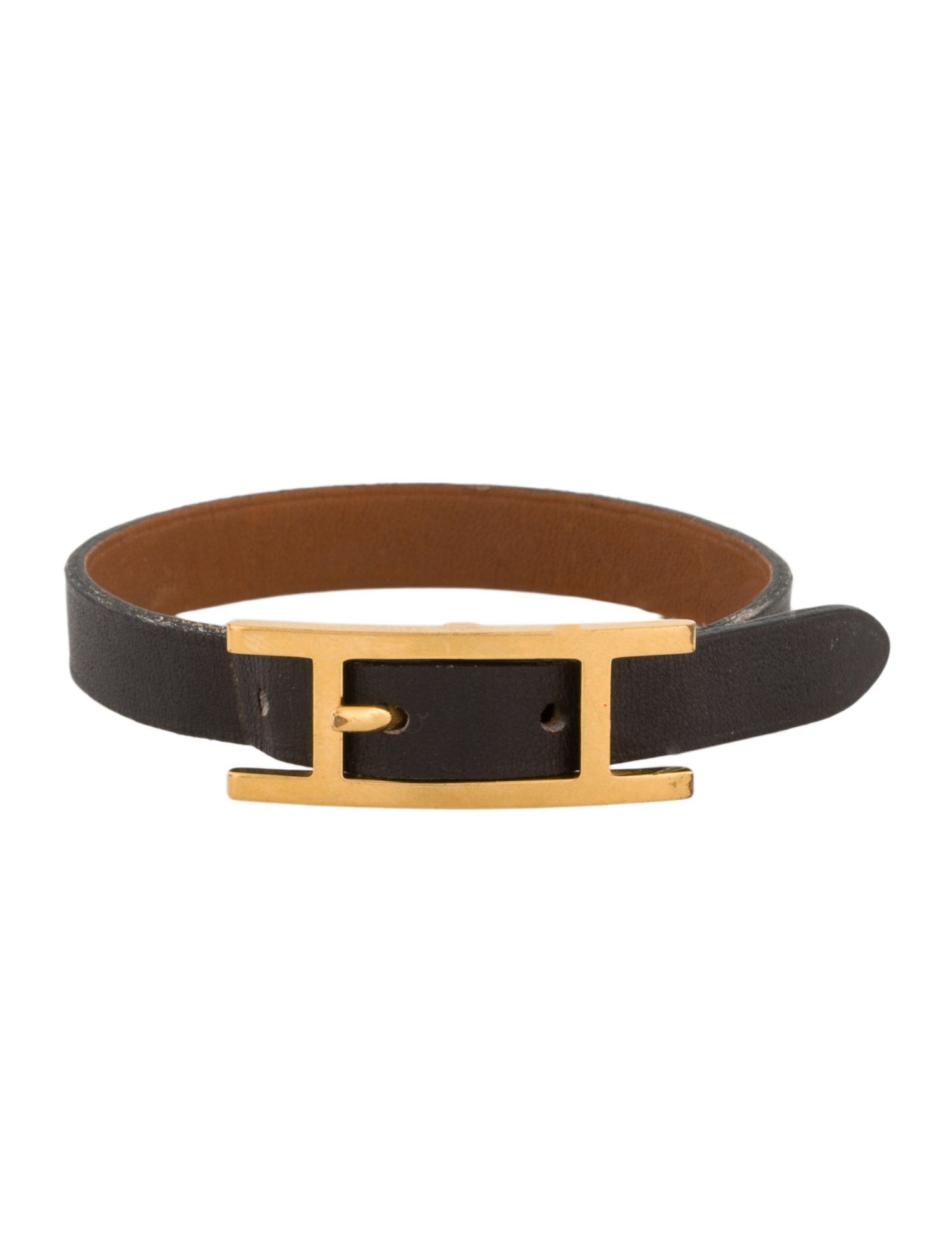 Hermès Leather Behapi Wrap Bracelet
