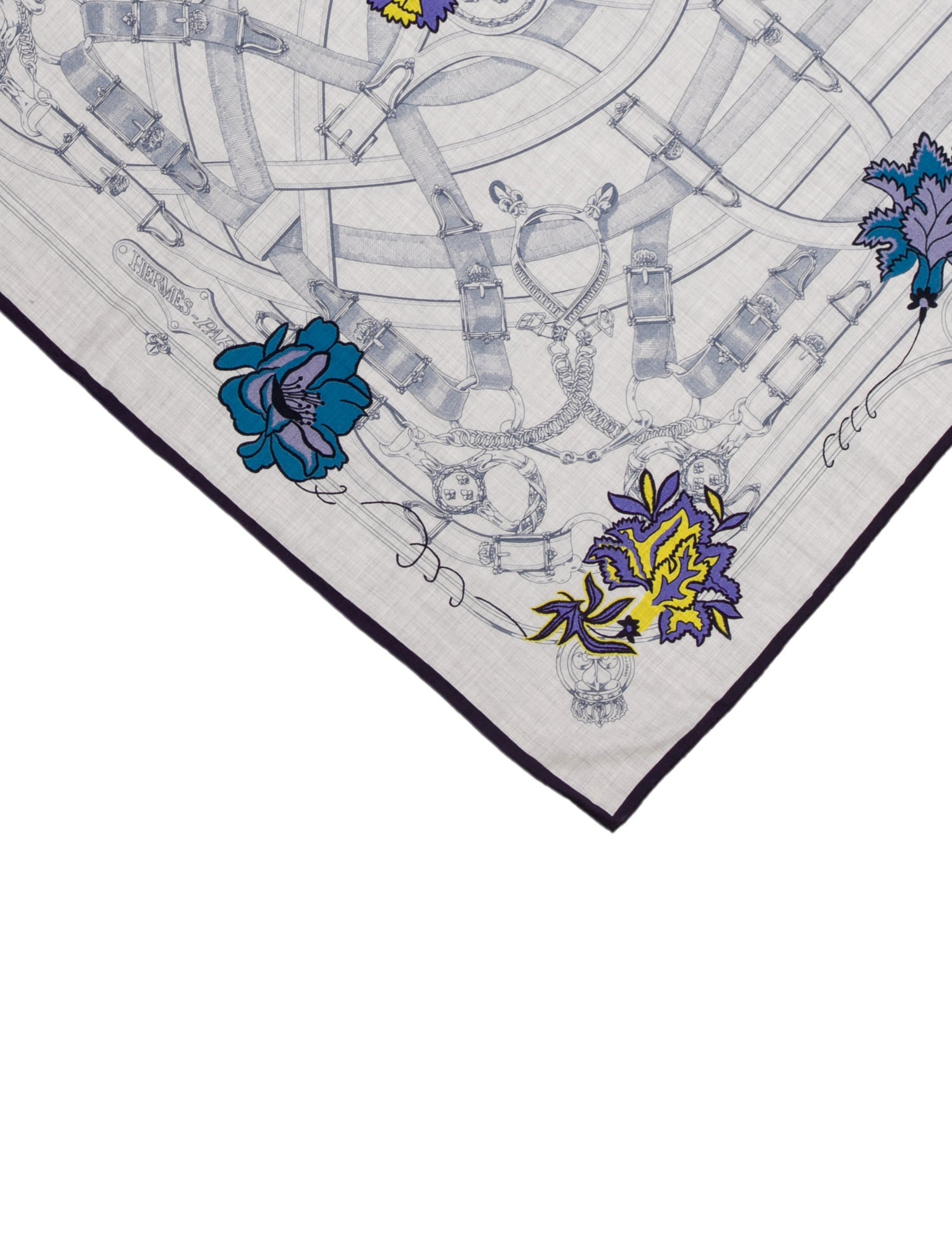 Hermès Cavalcadour Fleuri Cashmere Shawl