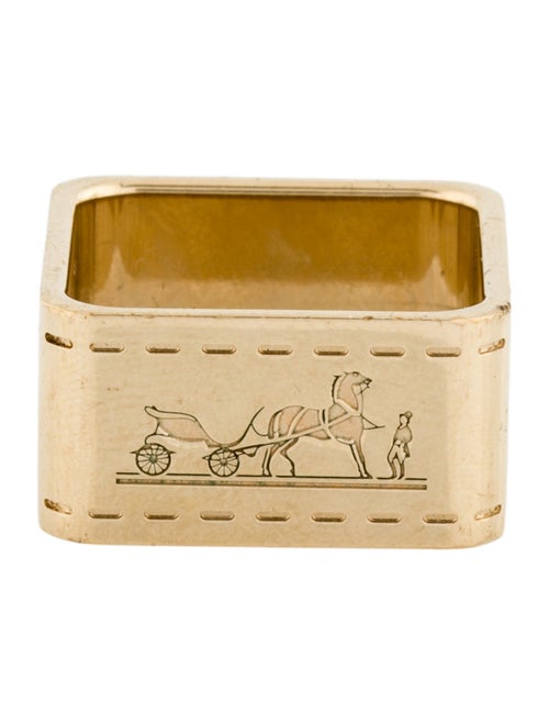 Hermès Permabrass Bolduc Scarf 90 Ring