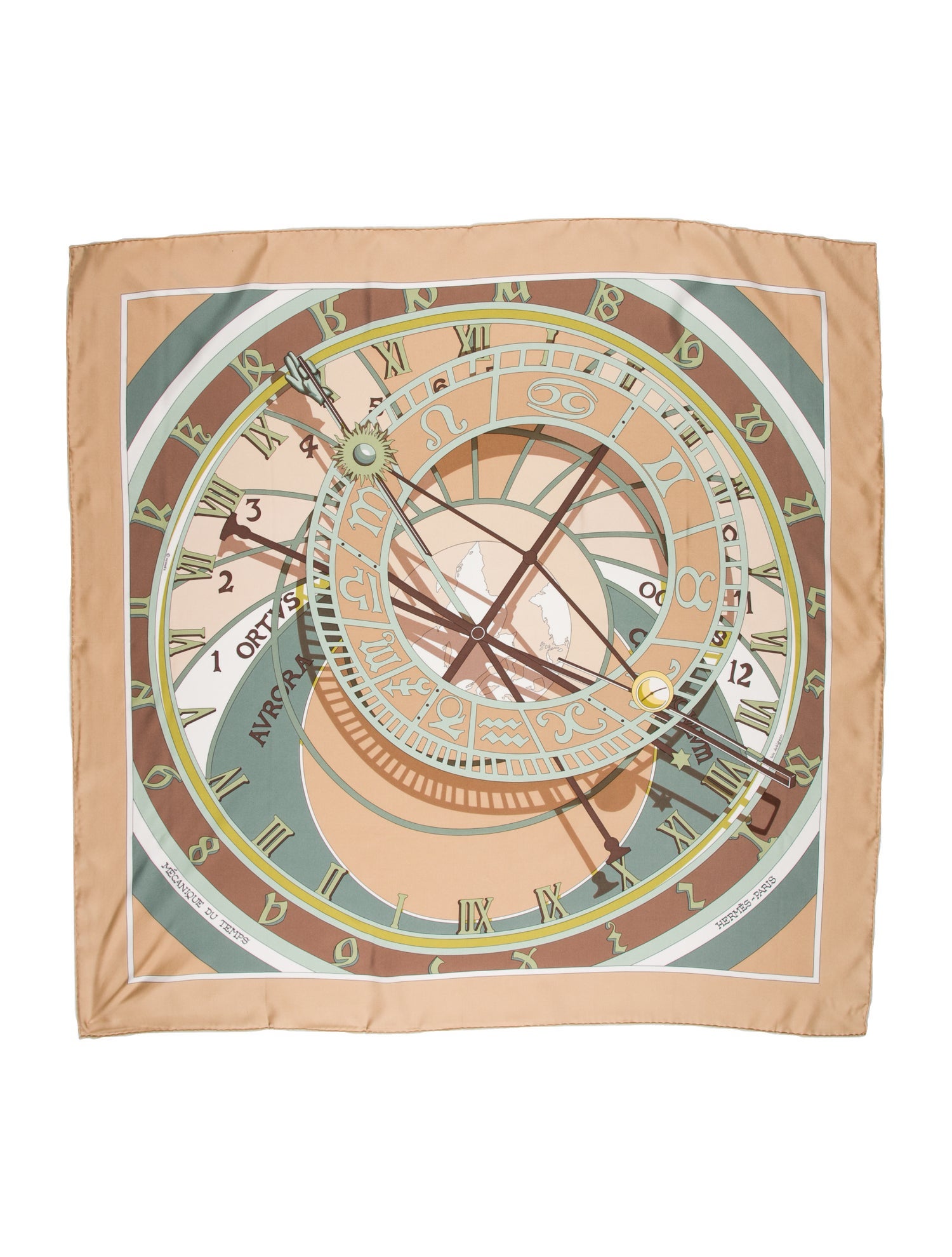 Hermès Mécanique Du Temps Silk Scarf