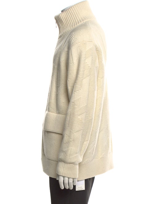 Hermès Virgin Wool Turtleneck Cardigan