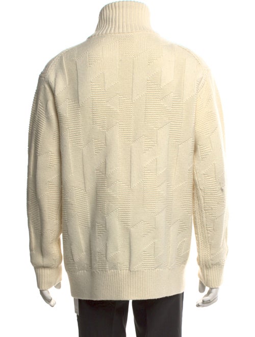 Hermès Virgin Wool Turtleneck Cardigan