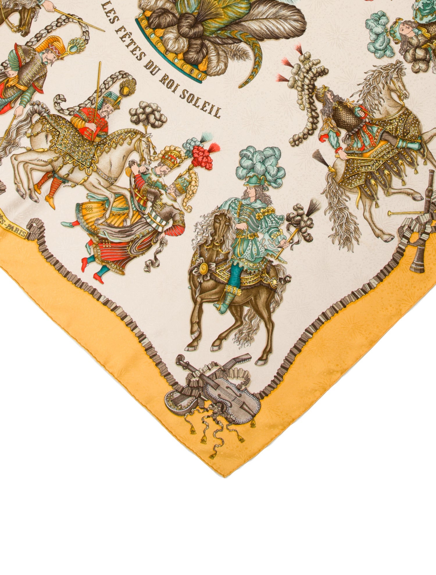 Hermès Fetes du Roi Soleil Jacquard Silk Scarf