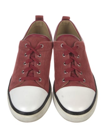 Hermès Suede Colorblock Pattern Sneakers