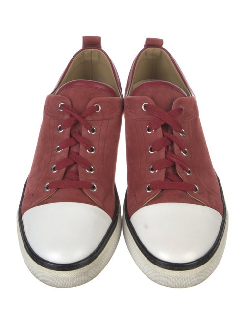 Hermès Suede Colorblock Pattern Sneakers