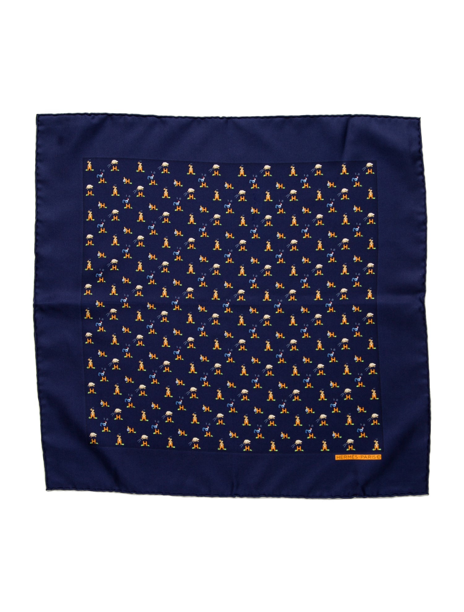 Hermès Patterned Pocket Square