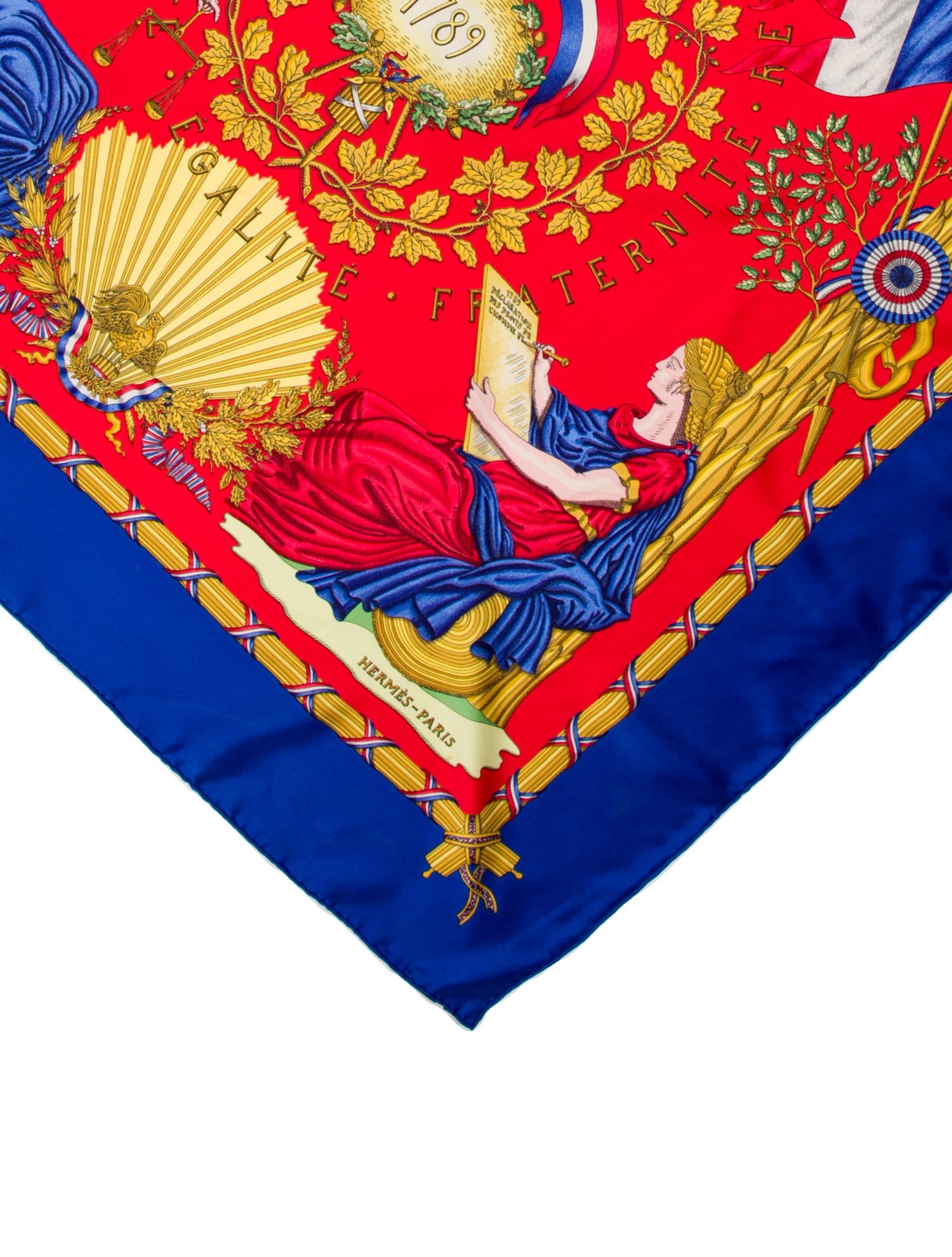 Hermès Republique Francaise Liberte Egalite Fraternite 1789 Silk Scarf