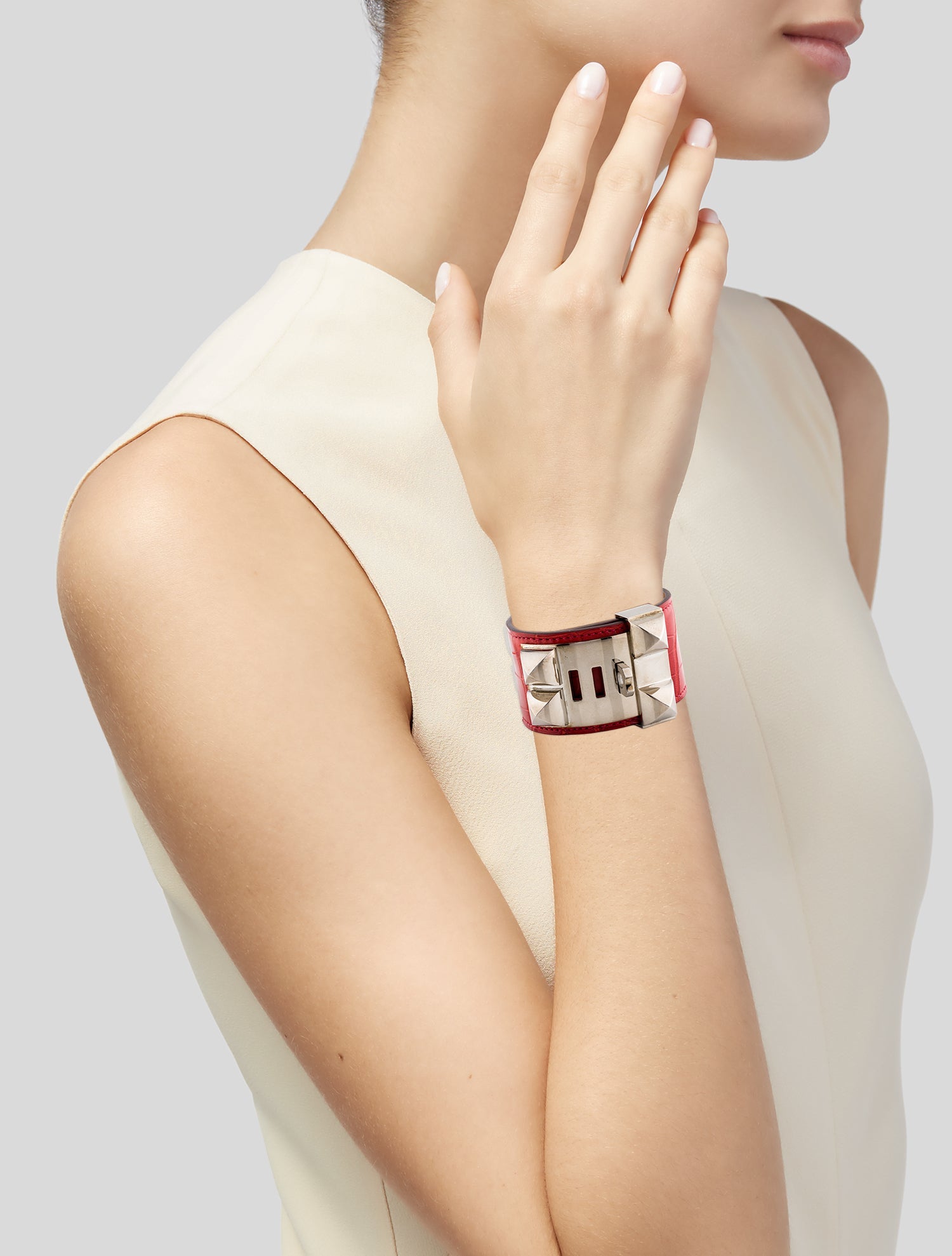Hermès Alligator Leather Collier De Chien Wrap Bracelet