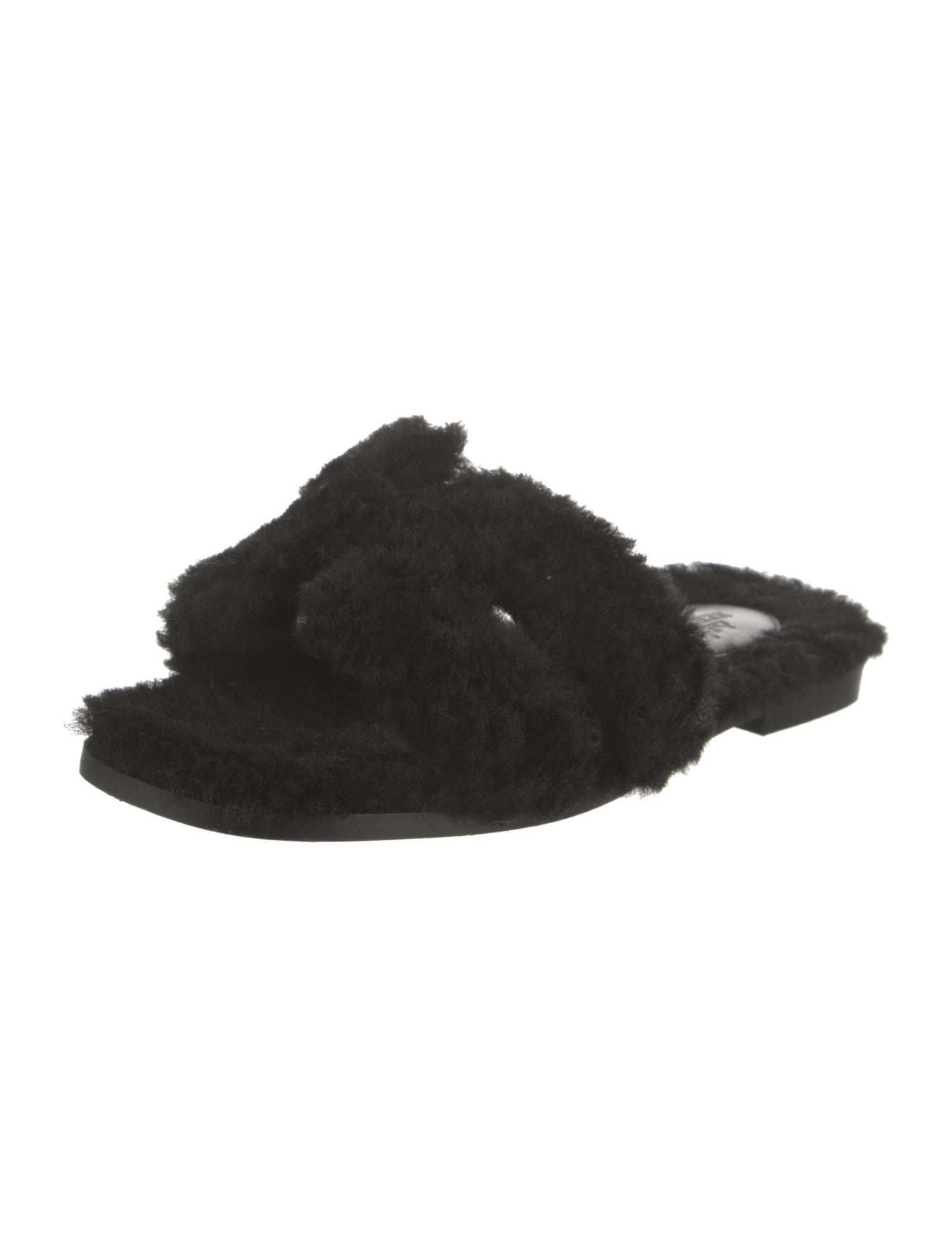 Hermès Oran Shearling Slides