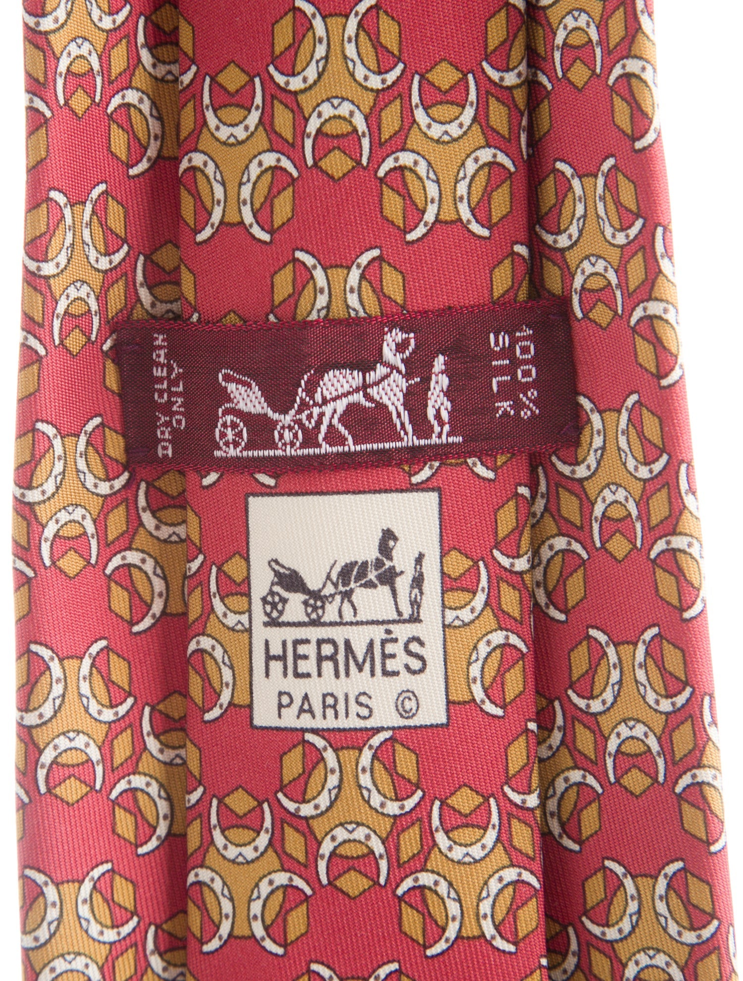 Hermès Pattern Print Silk Tie