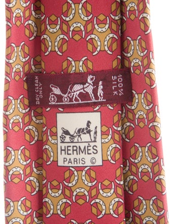 Hermès Pattern Print Silk Tie