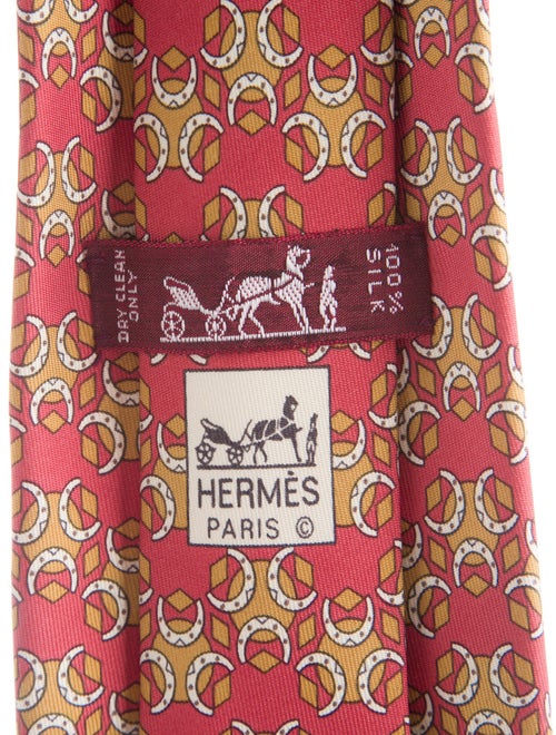 Hermès Pattern Print Silk Tie